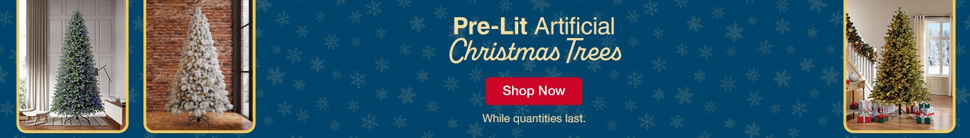 Pre-Lit Artificial Christmas Trees. Shop Now While quantities last.