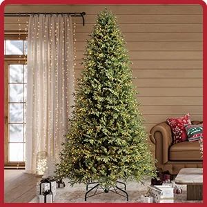 9 ft Pre-Lit Aspen Artificial Christmas Tree, 2,700 Color- Changing Radiant Micro Twinkle LED® Lights