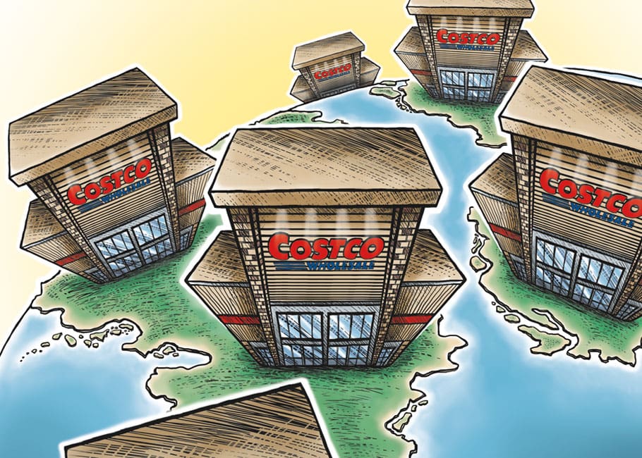 illustration of Costco warehouses