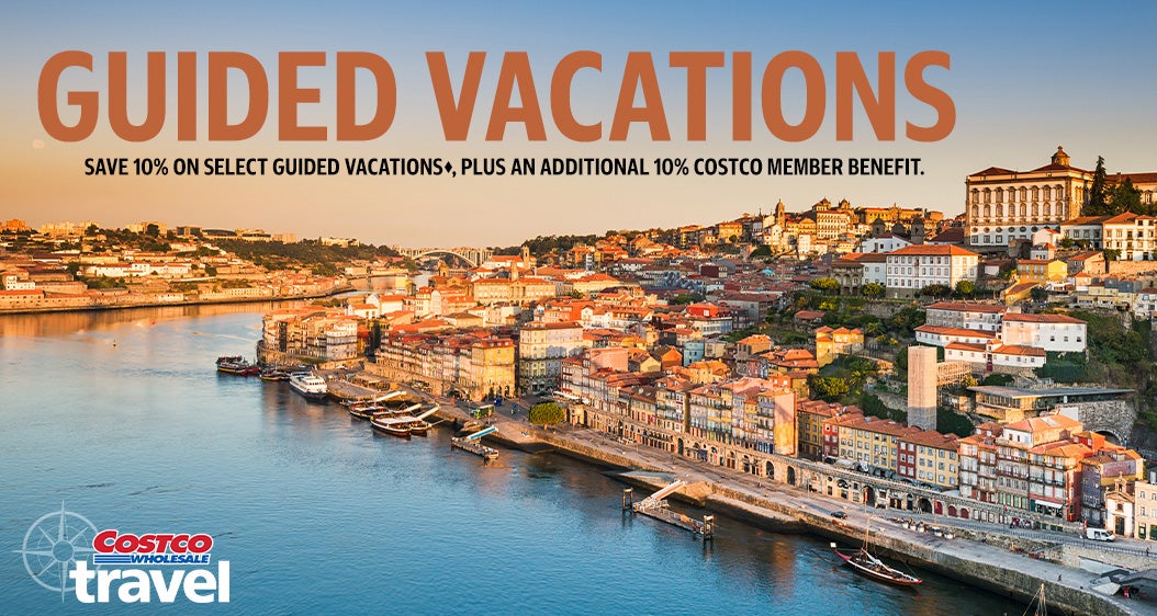 Guided Vacations. Save 10% on select guided vacations. Plus an additional 10% Costco member benefit. Costco wholesale travel.