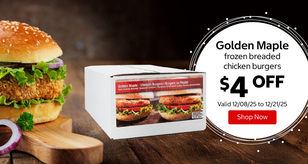 Golden Maple frozen breaded chicken burgers $4 Off. Valid 12/08/25 to 12/21/25. Shop Now 