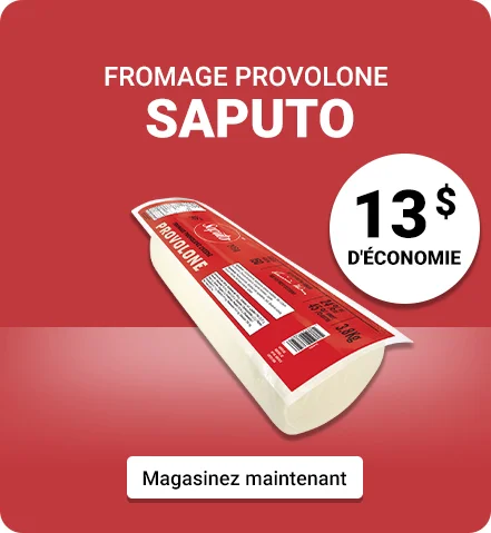 Fromage provolone Saputo . 13 $ d'économie. Magasinez maintenant .