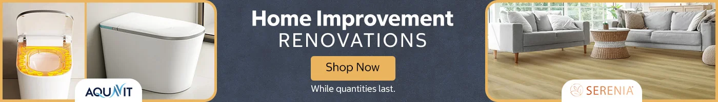 Home Improvement Renovations. Shop now. While supplies last.