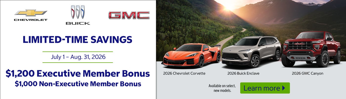 $1,200 Executive Member Bonus. $1,000 Non-Executive Member Bonus. July 1 - Aug. 31, 2026.