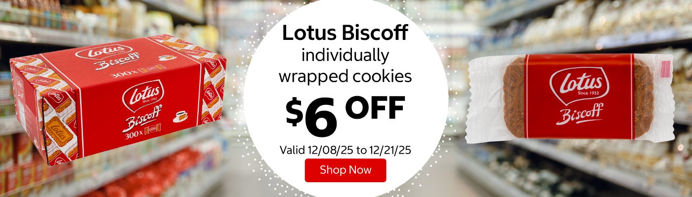 Lotus Biscoff individually wrapped cookies $6 Off. Valid 12/08/25 to 12/21/25. Shop Now 