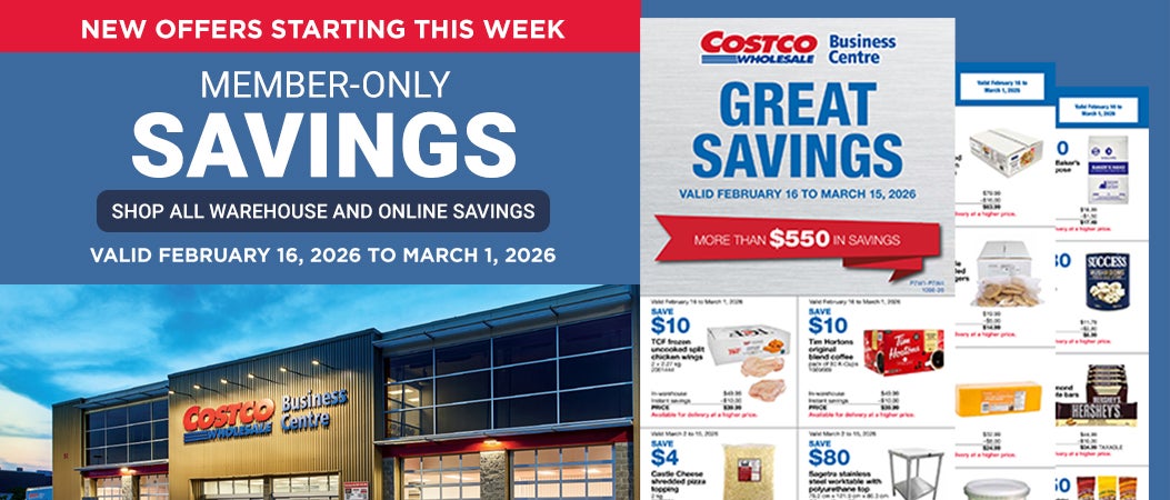 NEW OFFERS STARTING THIS WEEK  Member-only savings Shop all warehouse and online savings Valid February 16,2026 to March 1, 2026