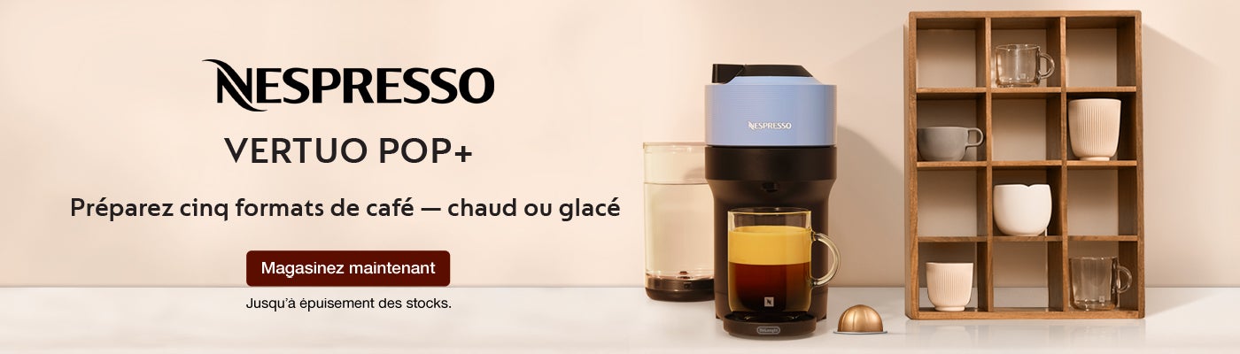 NESPRESSO. VERTUO POP+. Préparez cinq formats de café - chaud ou glacé. Jusqu'à épuisement des stocks. Magasinez maintenant