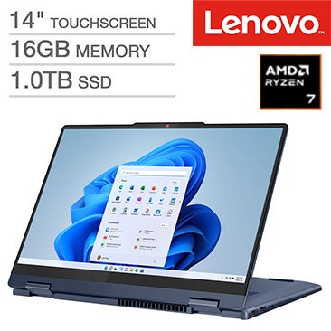 Lenovo Ideapad 5 14-inch 2-in-1 Touchscreen Laptop with AMD Ryzen 7 Processor