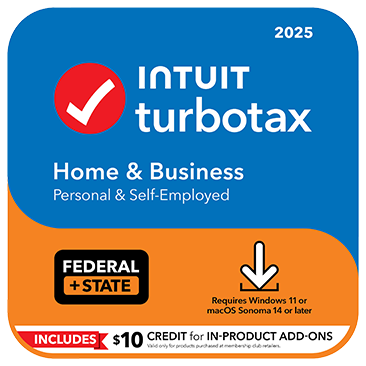 TurboTax Home & Business 2025 Federal E-File/State Download for PC/Mac