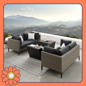 Aberdeen 3-piece Patio Conversation Set with Fire Table.