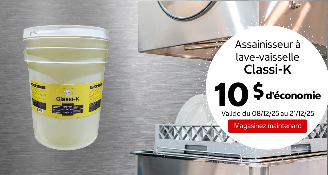 Assainisseur à lave-vaisselle Classi-K 10 $ d'économie. Valide du 08/12/25 au 21/12/25. Magasinez maintenant.