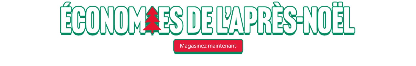 Économies hâtives de la semaine de l’Après-Noël. Jusqu'à épuisement des stocks.