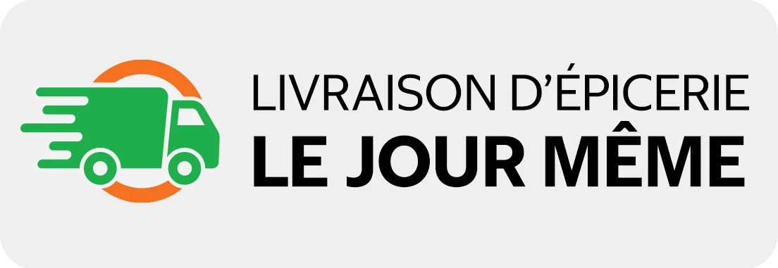 Livraison d'épicerie le jour même.