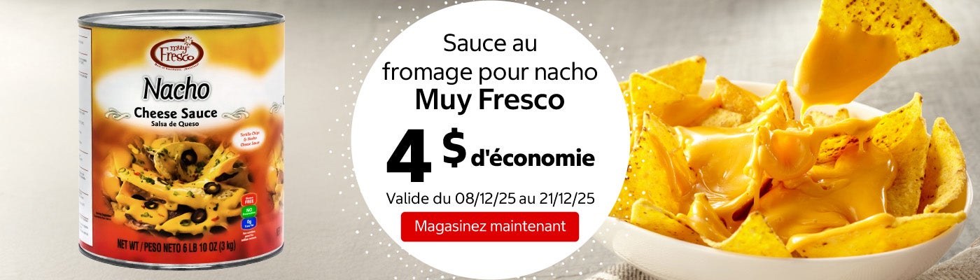 Sauce au fromage pour nacho Muy Fresco 4 $ d'économie. Valide du 08/12/25 au 21/12/25. Magasinez maintenant.