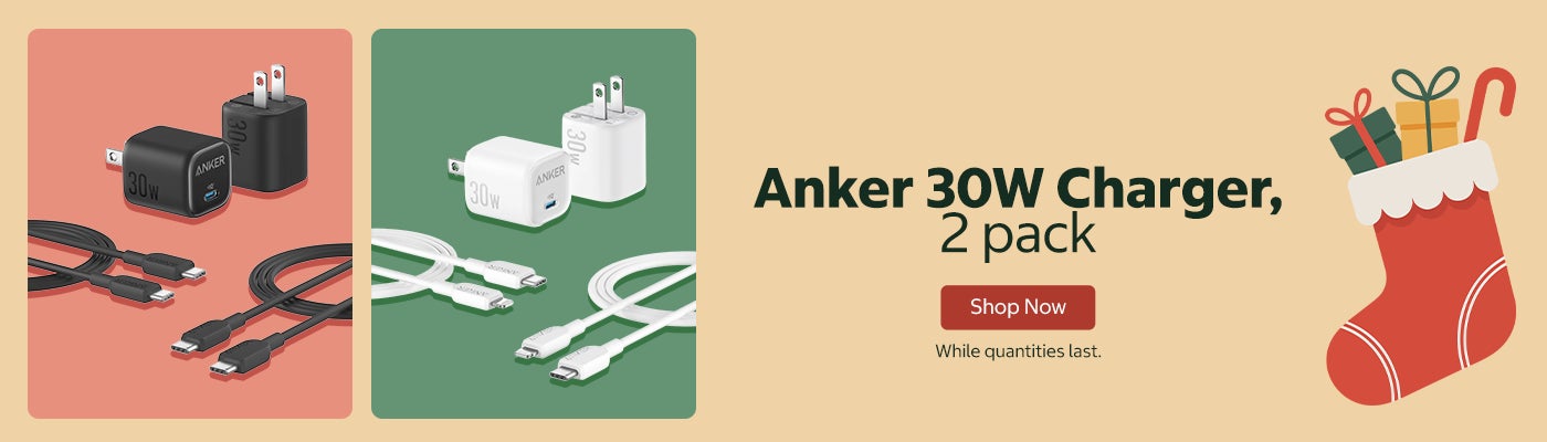 Anker 30W Charger, 2 pack   Shop Now While quantities last