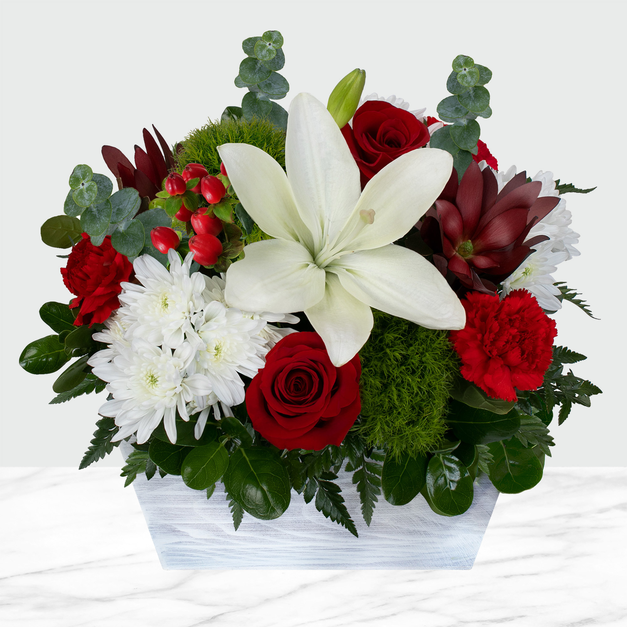 Snow Day Fresh Cut Floral Arrangement  20-stems