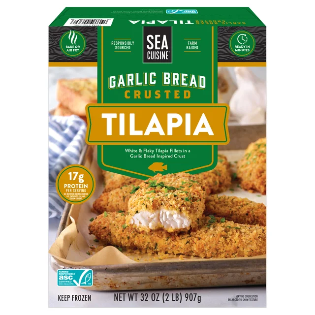 GARLIC BREAD TILAPIA SEA CUISINE 12/2LBS T8H2