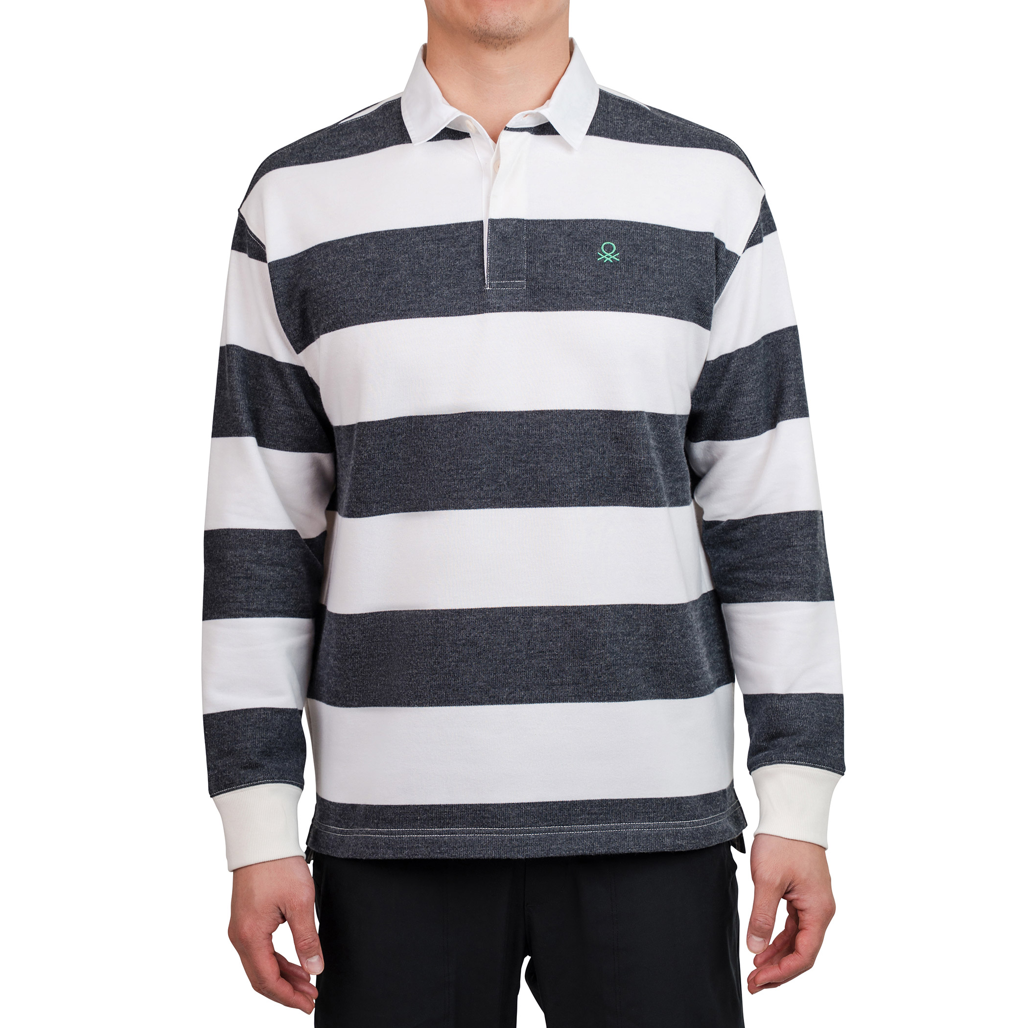 United Colors of Benetton Men's Long Sleeve Rugby Sweater