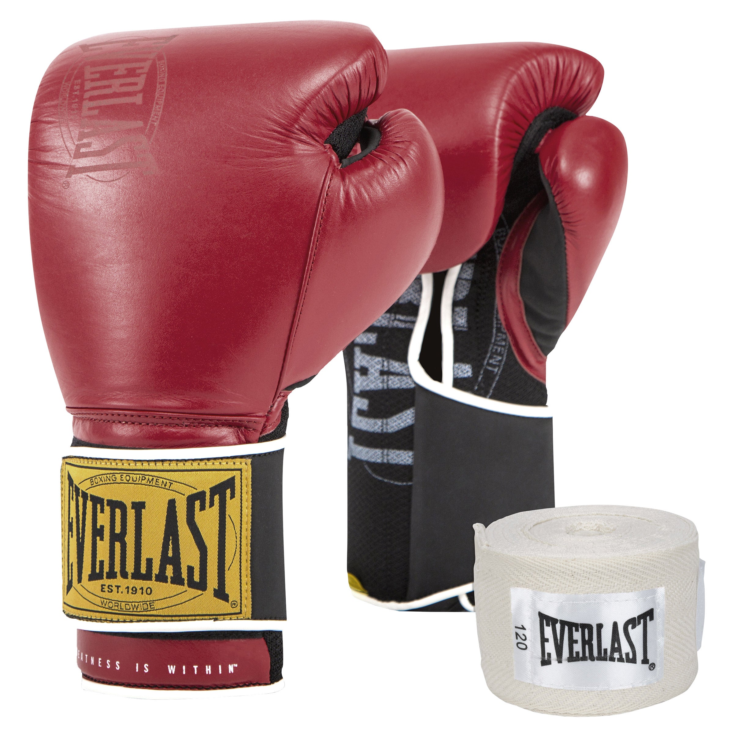 Everlast 1910 Classic Training Leather Glove Kit | Costco