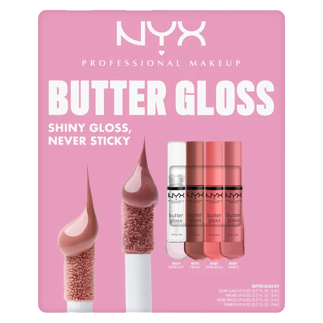 NYX BUTTER LIP GLOSS 4 PACK P250