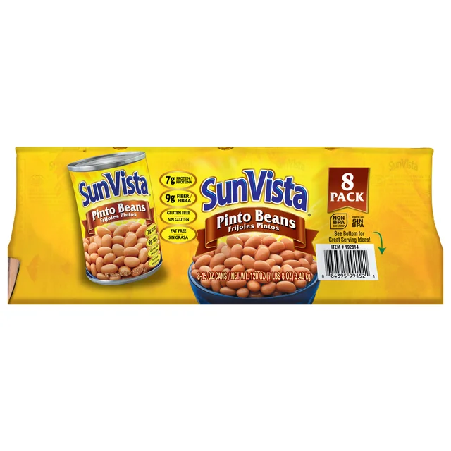 Sun Vista Pinto Beans, 15 oz, 8-count