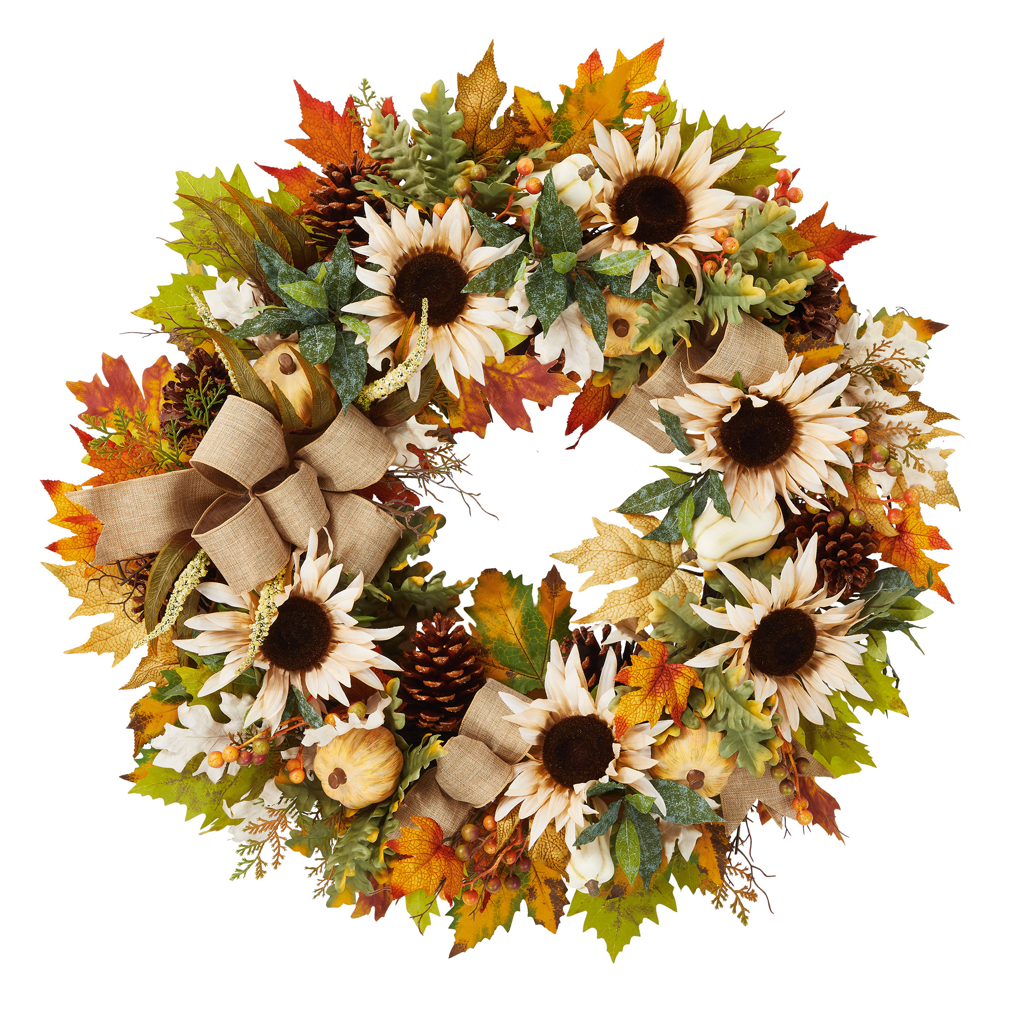 76 cm (30 in.) Harvest Wreath - Cream | Costco