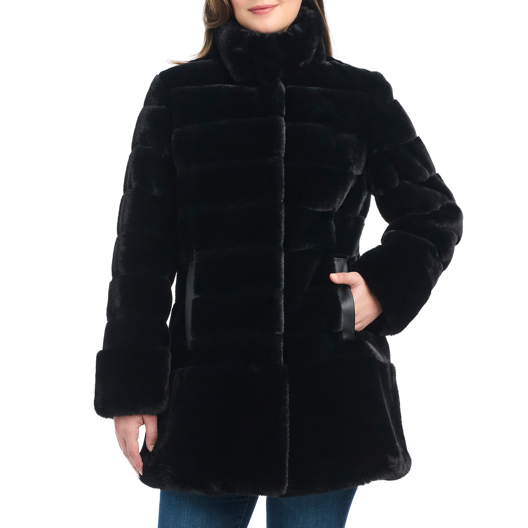 Jones New York Women's Faux Fur Jacket