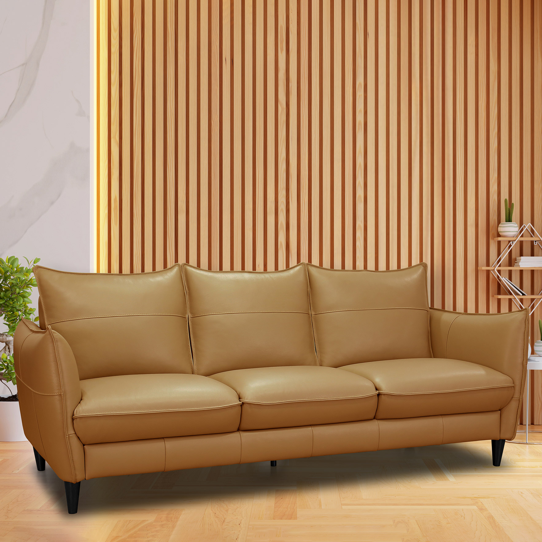 8/11迄　TENDERLOIN BDP XL brown Kingsdown Top-grain Leather Sofa | Costco