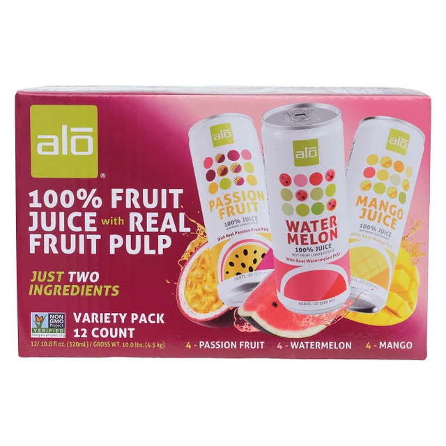 ALO 100% FRUIT JUICE VRTY 12-10.8 FL OZ 10LBS