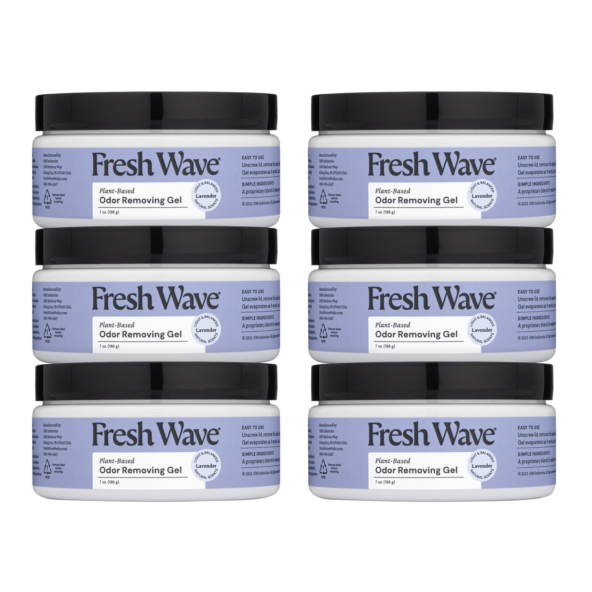 Fresh Wave Odor Removing Gel  Lavender  7 oz  6-count