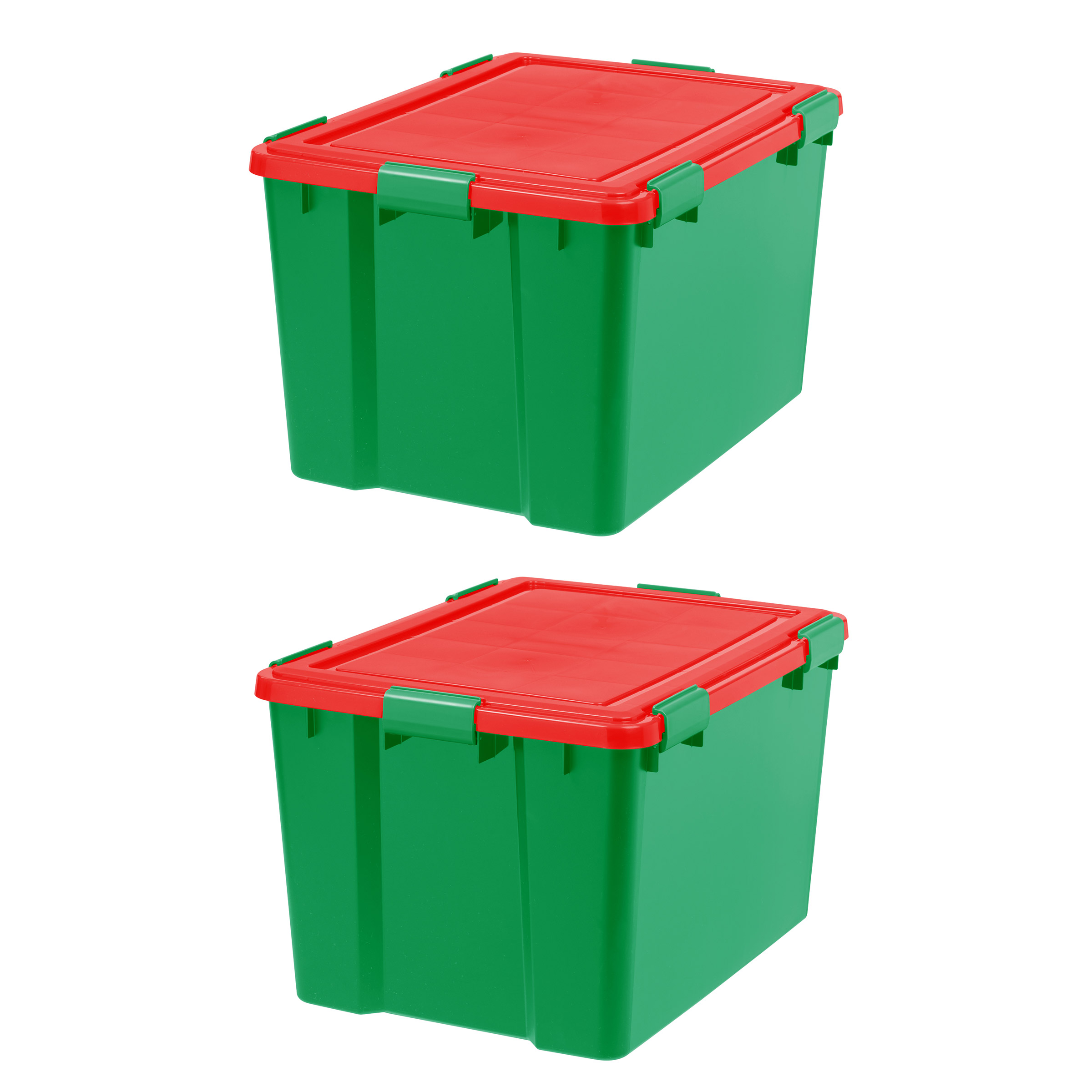 IRIS 74 Quart Stackable Holiday Storage Bin  2-pack