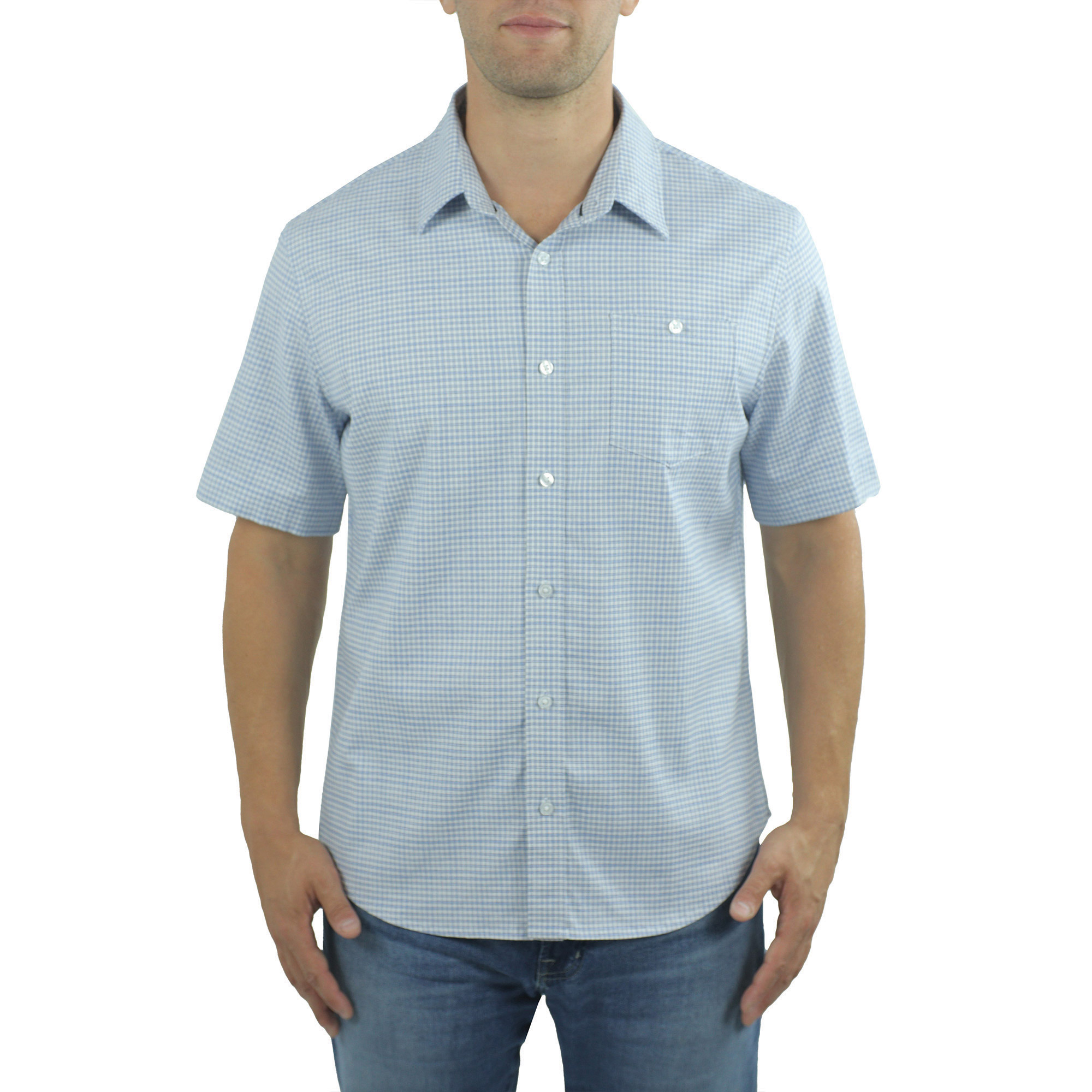 Chemise bleu clair en oxford à grand col boutonné | Hast – Hast Paris