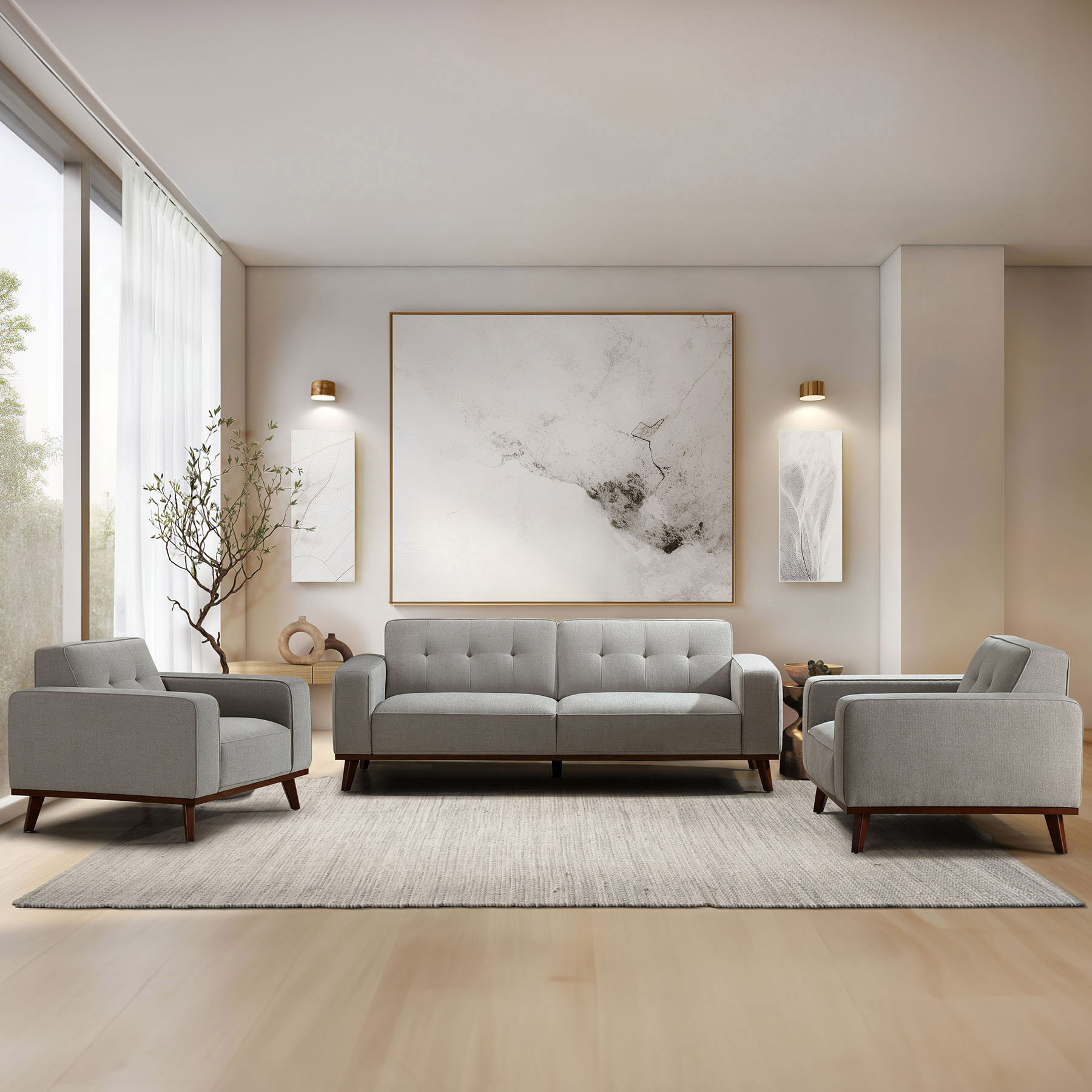 Vicenza Fabric Collection, Gray