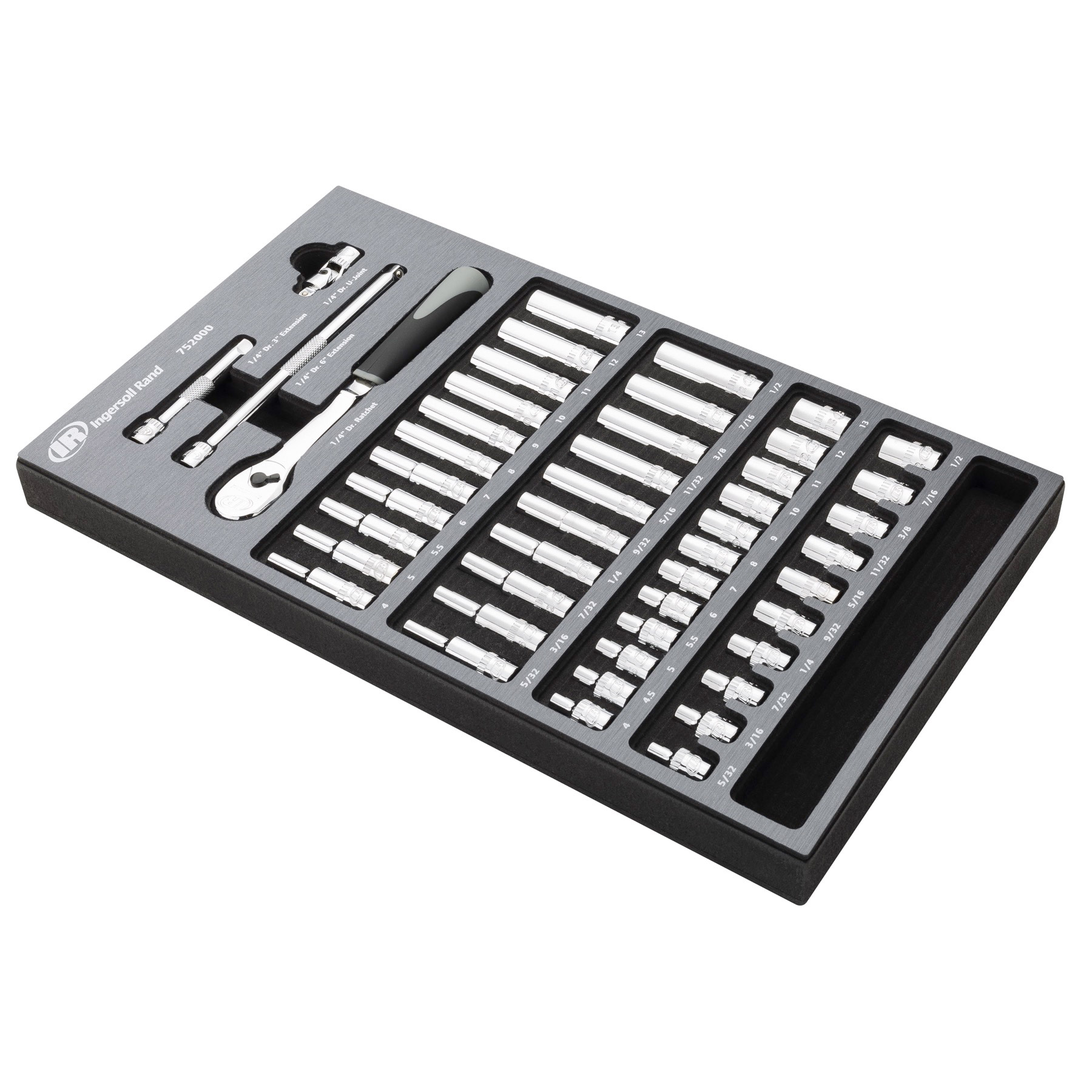 Ingersoll Rand 47 Piece 1/4 Inch Drive SAE/Metric Master Socket