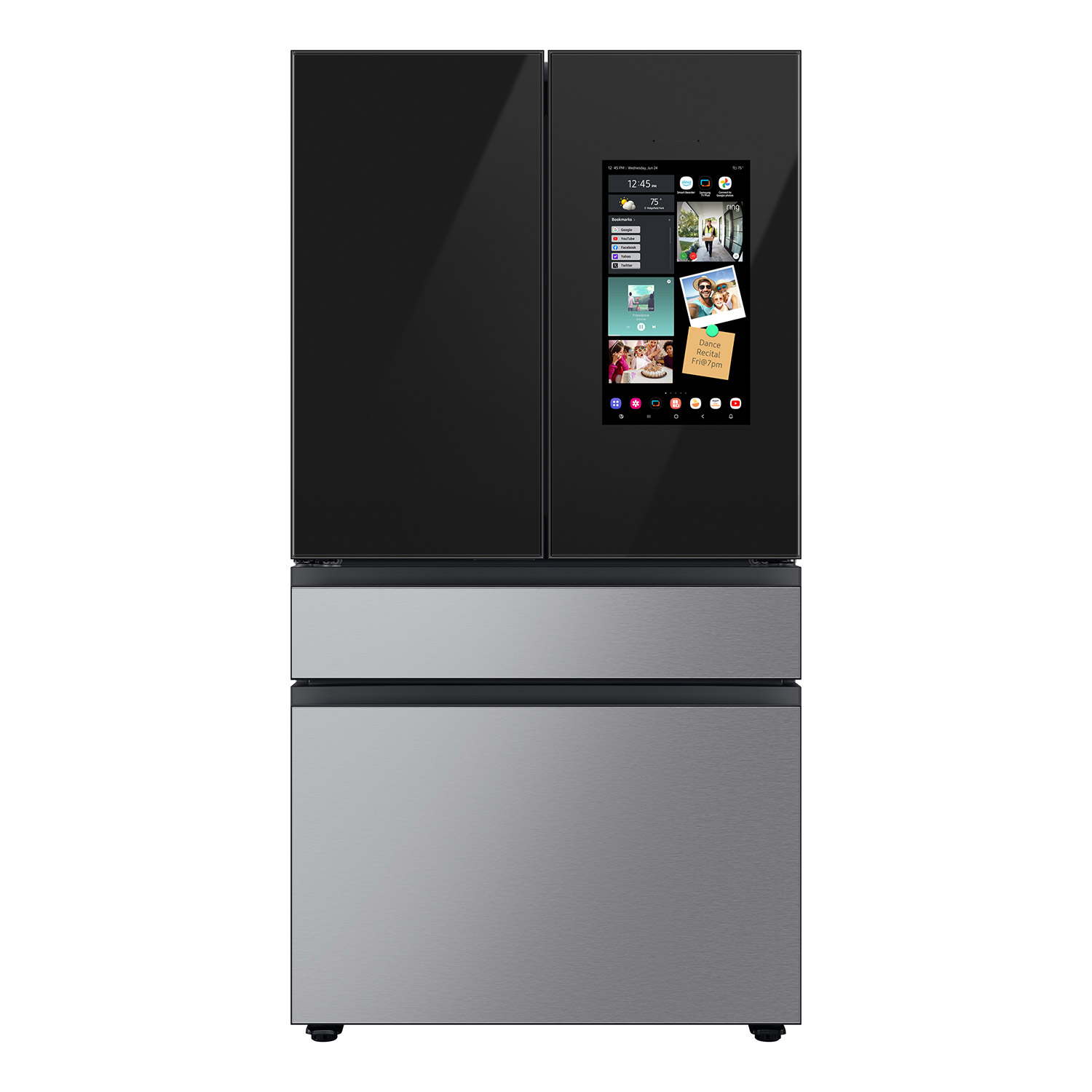 Samsung 23 cu. ft. Bespoke Counter Depth 4-Door French Door Refrigerator with Family Hub