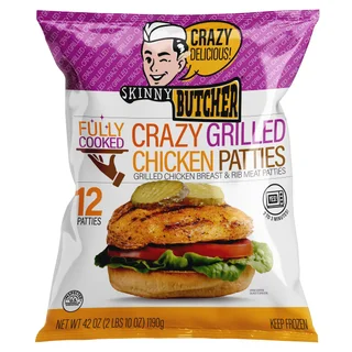 THE SKINNY BUTCHER CRAZY GRILLED CHICKEN 2.625 POUND BAG