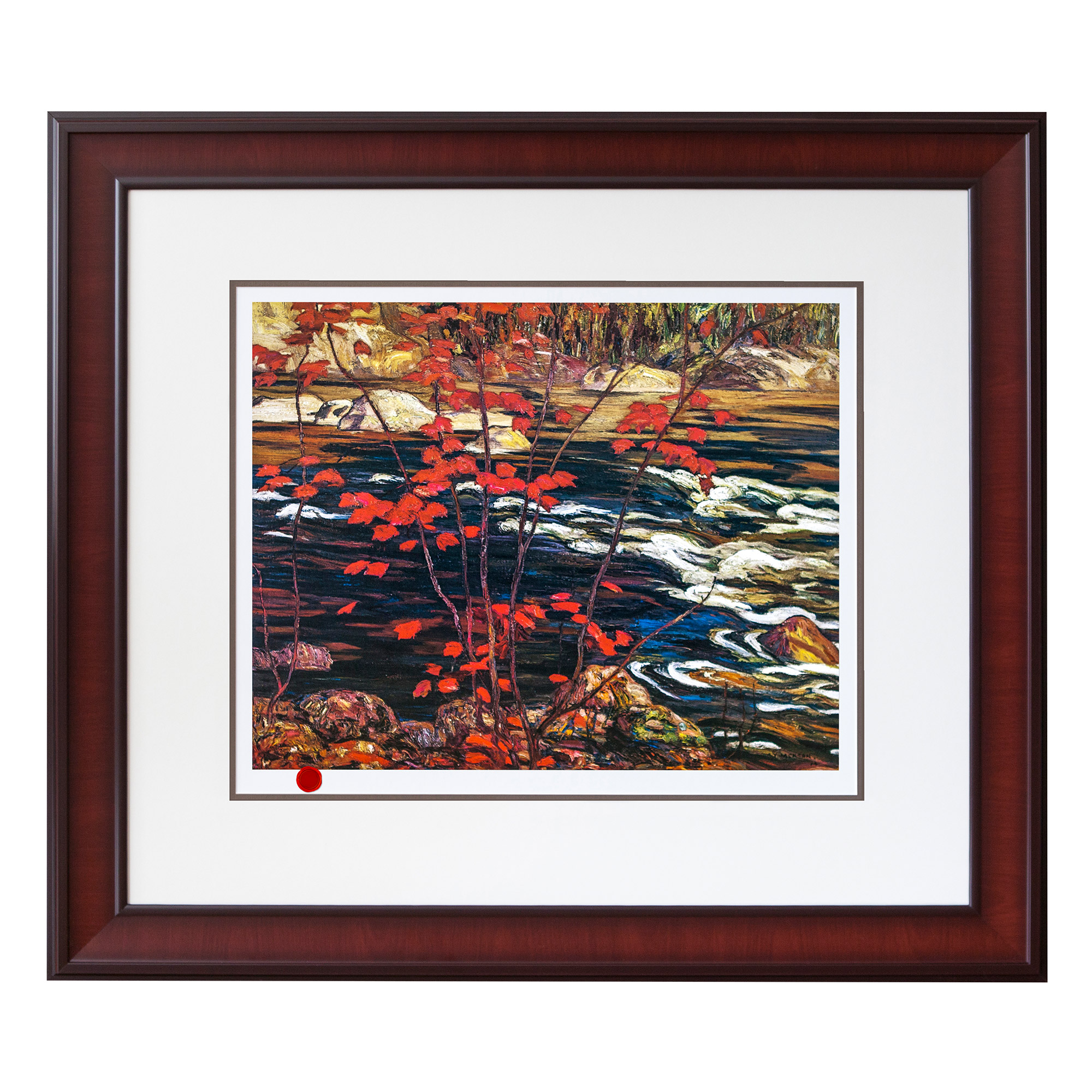 The Red Maple Framed Print by A.Y. Jackson