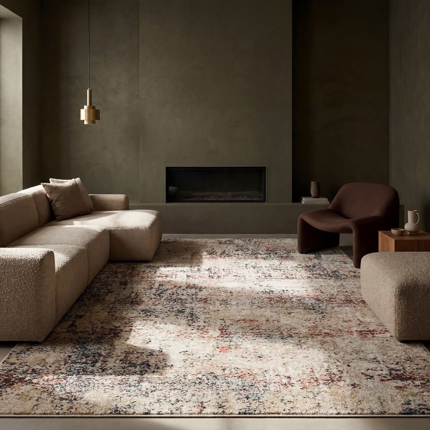 ユースケムク SAR Surya Quesada Area Rug, Rosewood Multi, 8'10
