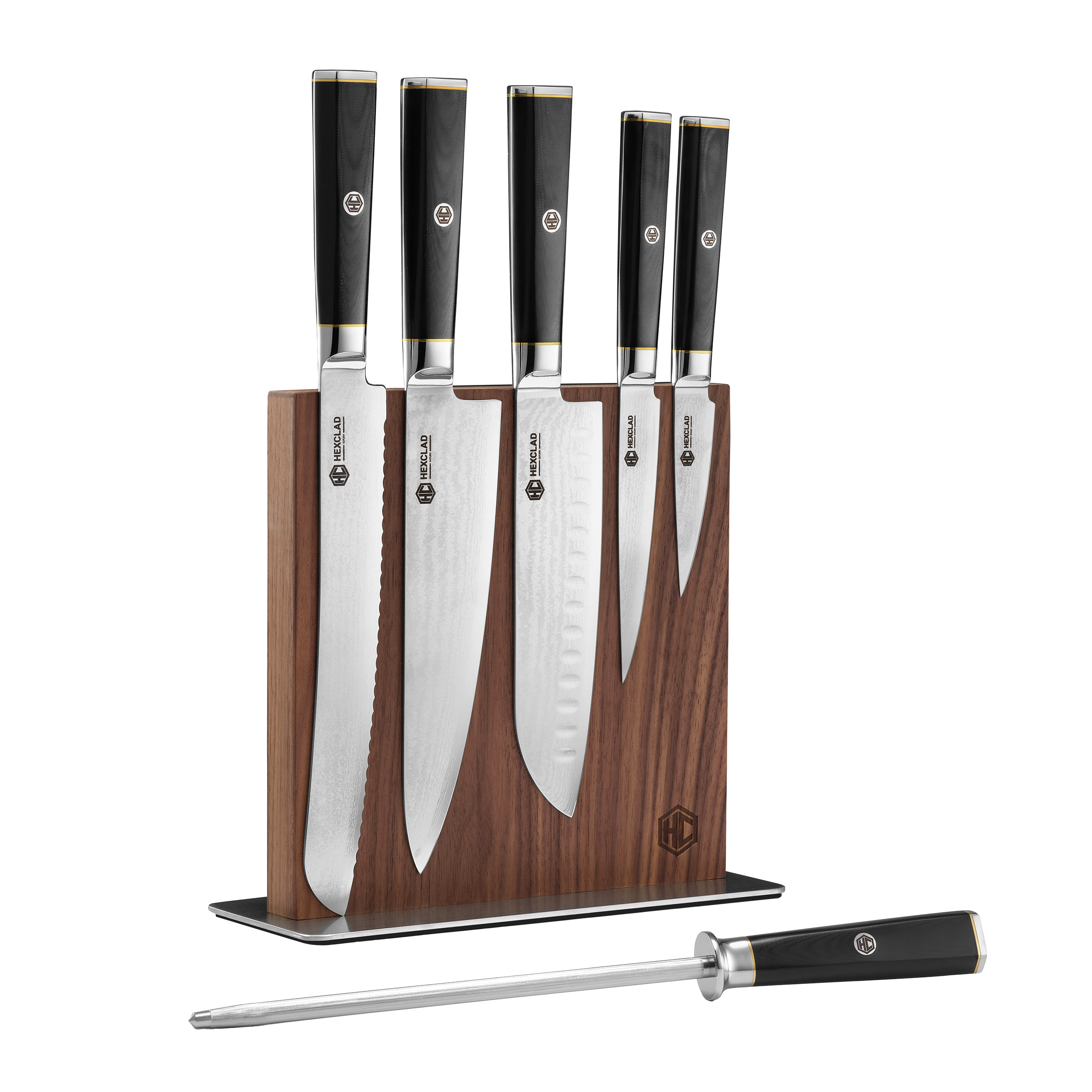 Hexclad Master Series 7-piece Knife Block Set