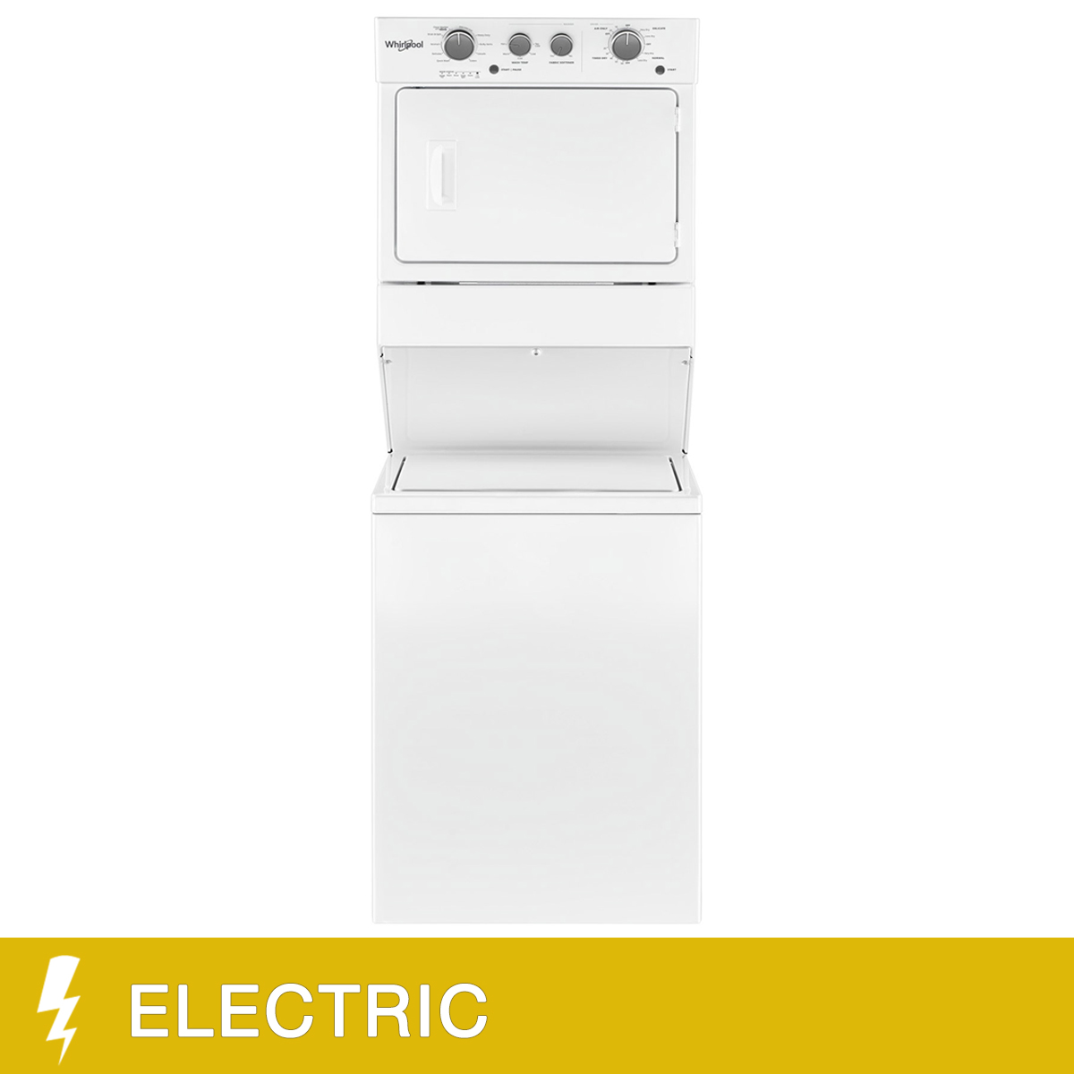 Whirlpool 27 in White Stacked Electric Laundry Centre with 4.0 cu. ft. I.E.C. Washer and 5.9 cu. ft. dryer