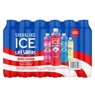 Sparkling Ice Zero Sugar Life Savers Sparkling Water Variety Pack, 17 fl oz, 24-count