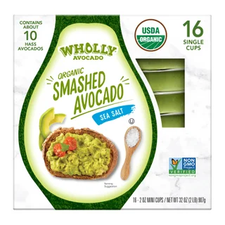 Wholly Organic Smashed Avocado, 2 oz, 16-count