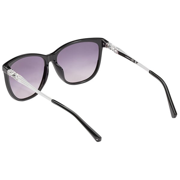 Swarovski SK0225 Shiny Black Gradient Smoke Sunglasses | Costco Swarovski SK0225 Shiny Black Gradient Smoke Sunglasses | Costco