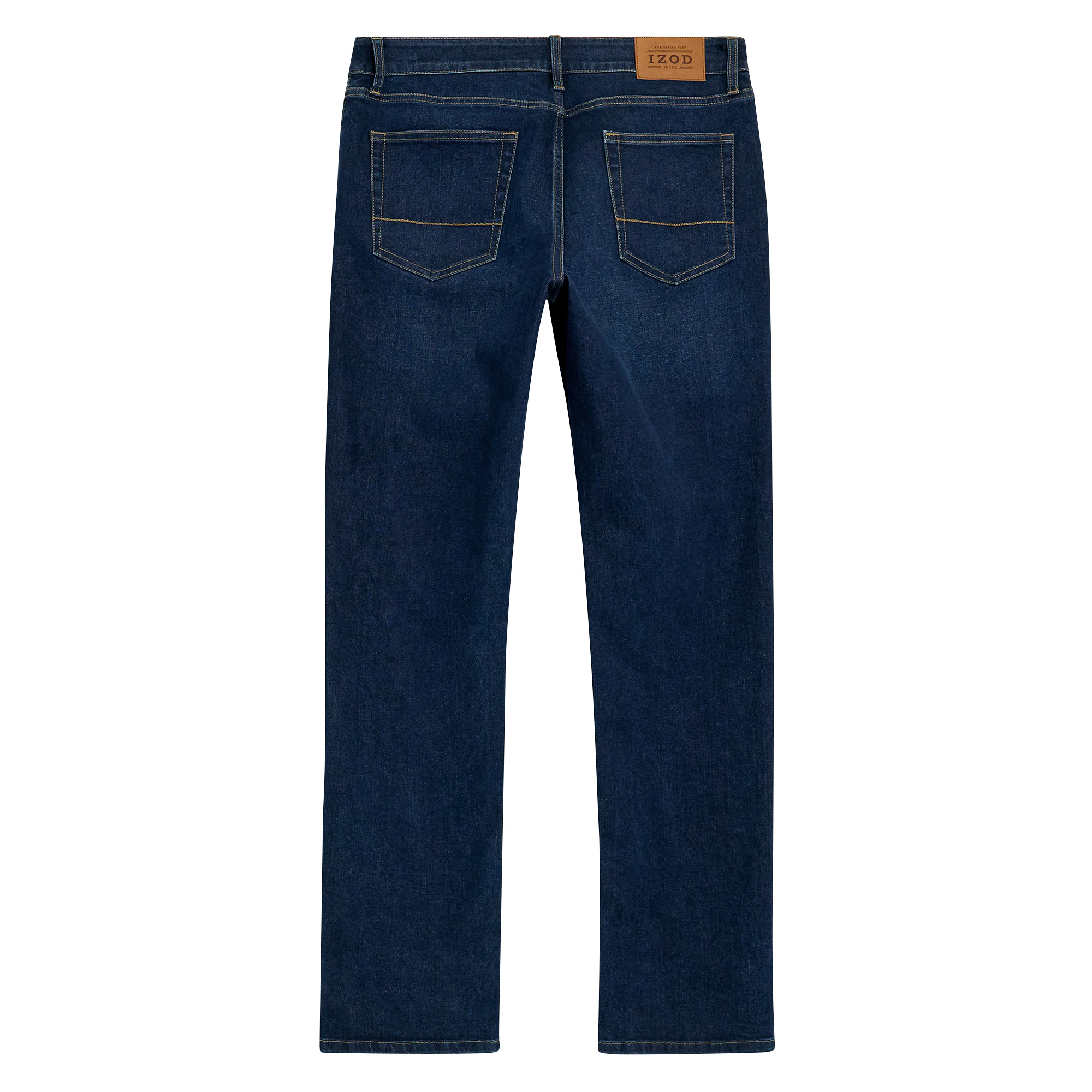 IZOD Men's Straight Fit Jeans Stretch Heavyweight Denim Blue Dark Blue New 30-42
