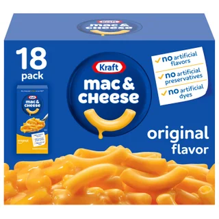 Kraft, Macaroni & Cheese Dinner, 7.25 oz, 18-Count