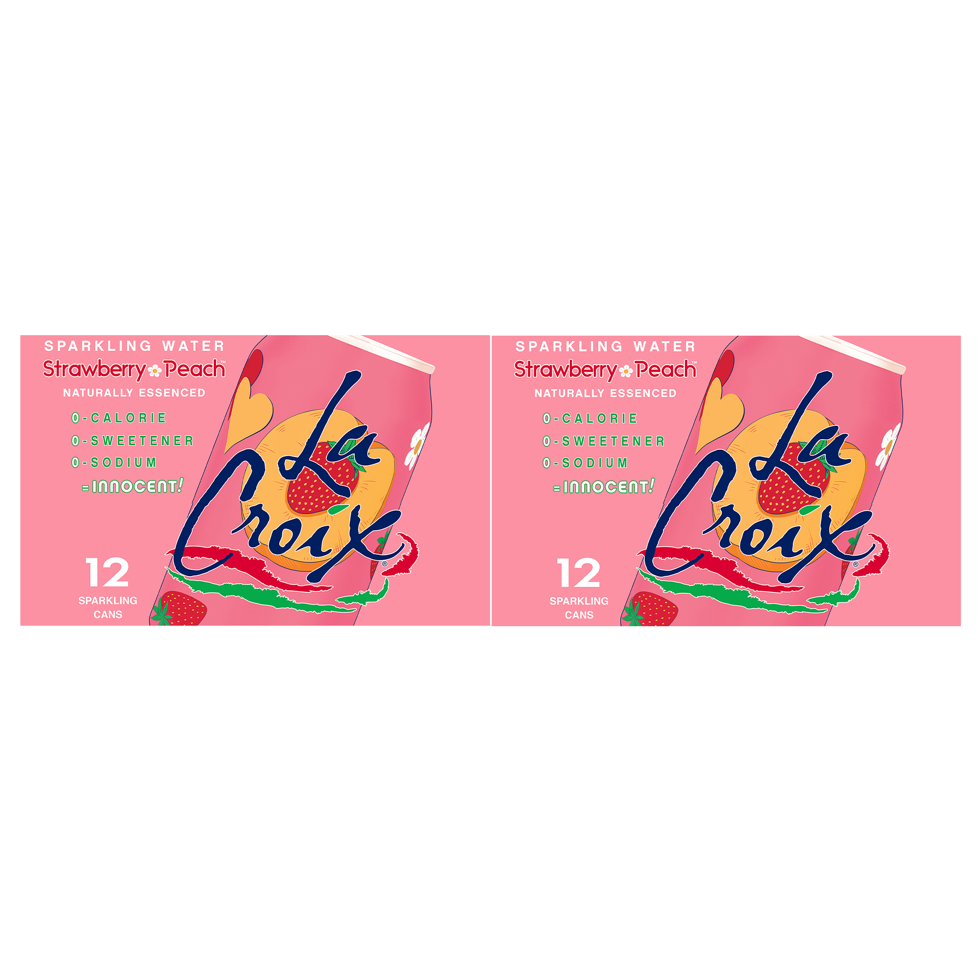 LaCroix Sparkling Water, Strawberry Peach, 12 fl oz, 24 ct