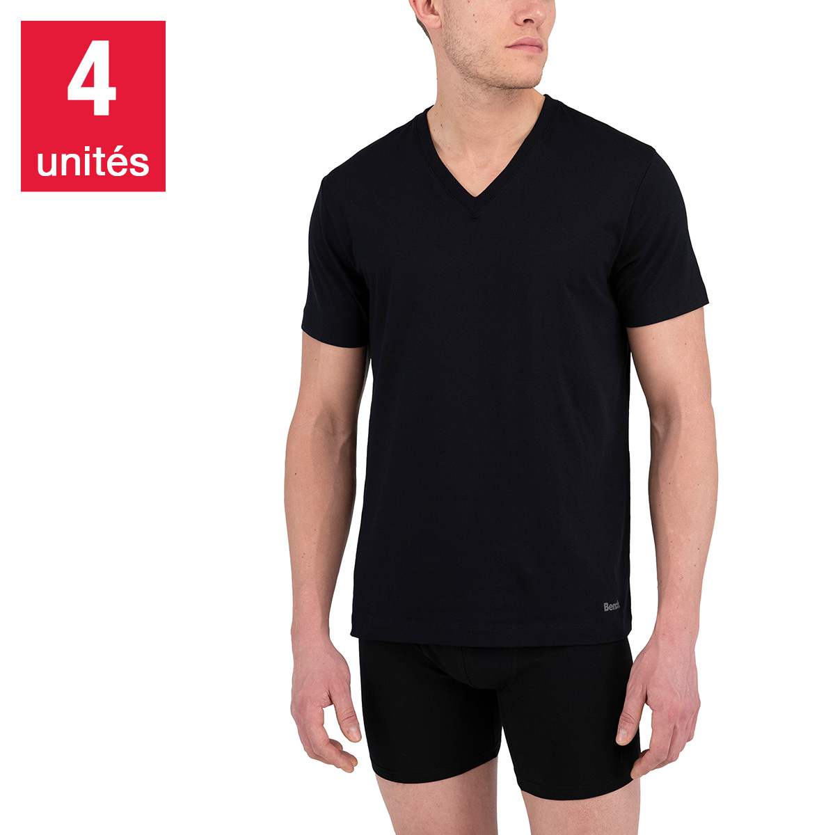Bench - T-shirts à col en V pour homme, paquet de 4 | Costco