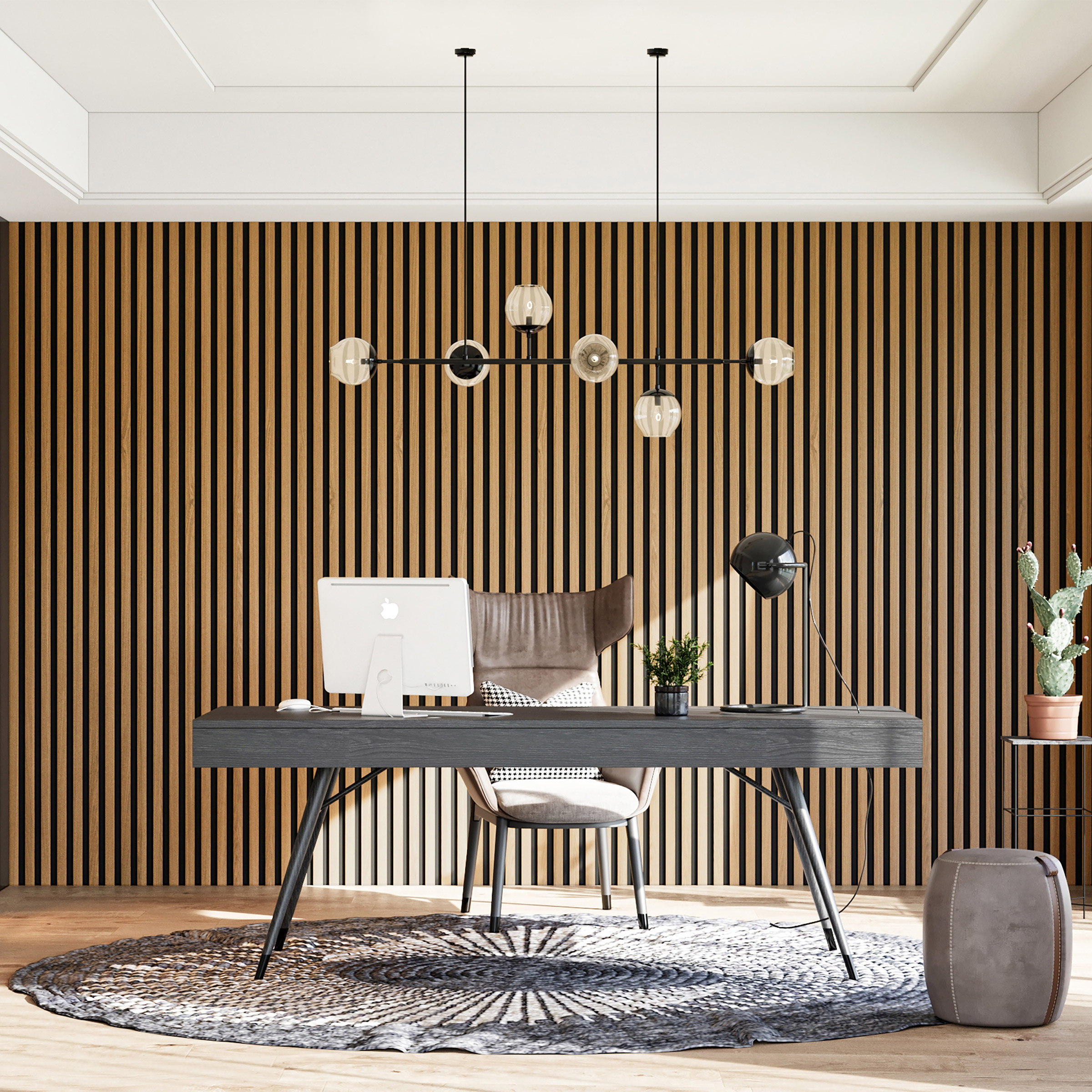 Mono Serra Luxuria Decorative Fluted Wall Panel with Black Insulated Felt