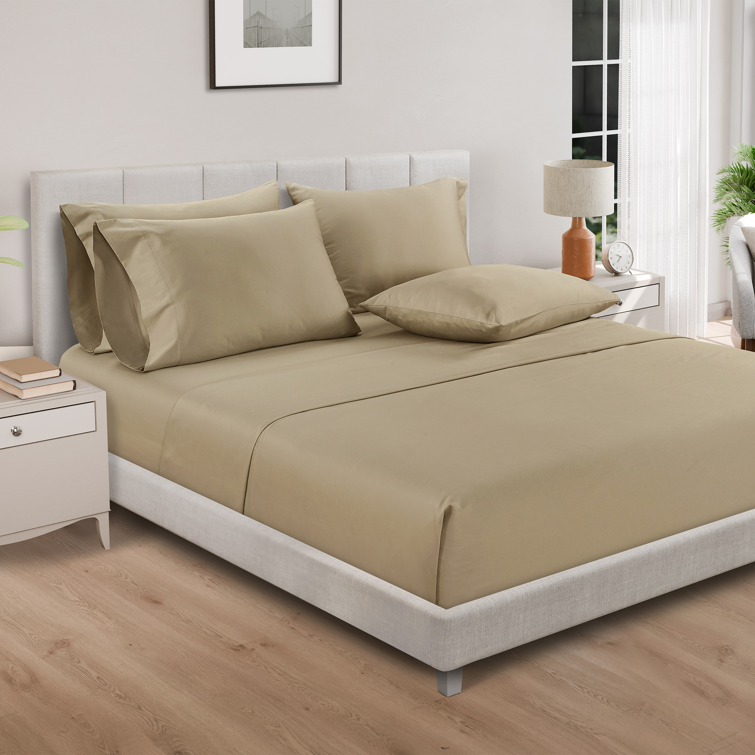 Pure Earth Organic 300 Thread Count 6-piece Sheet Set