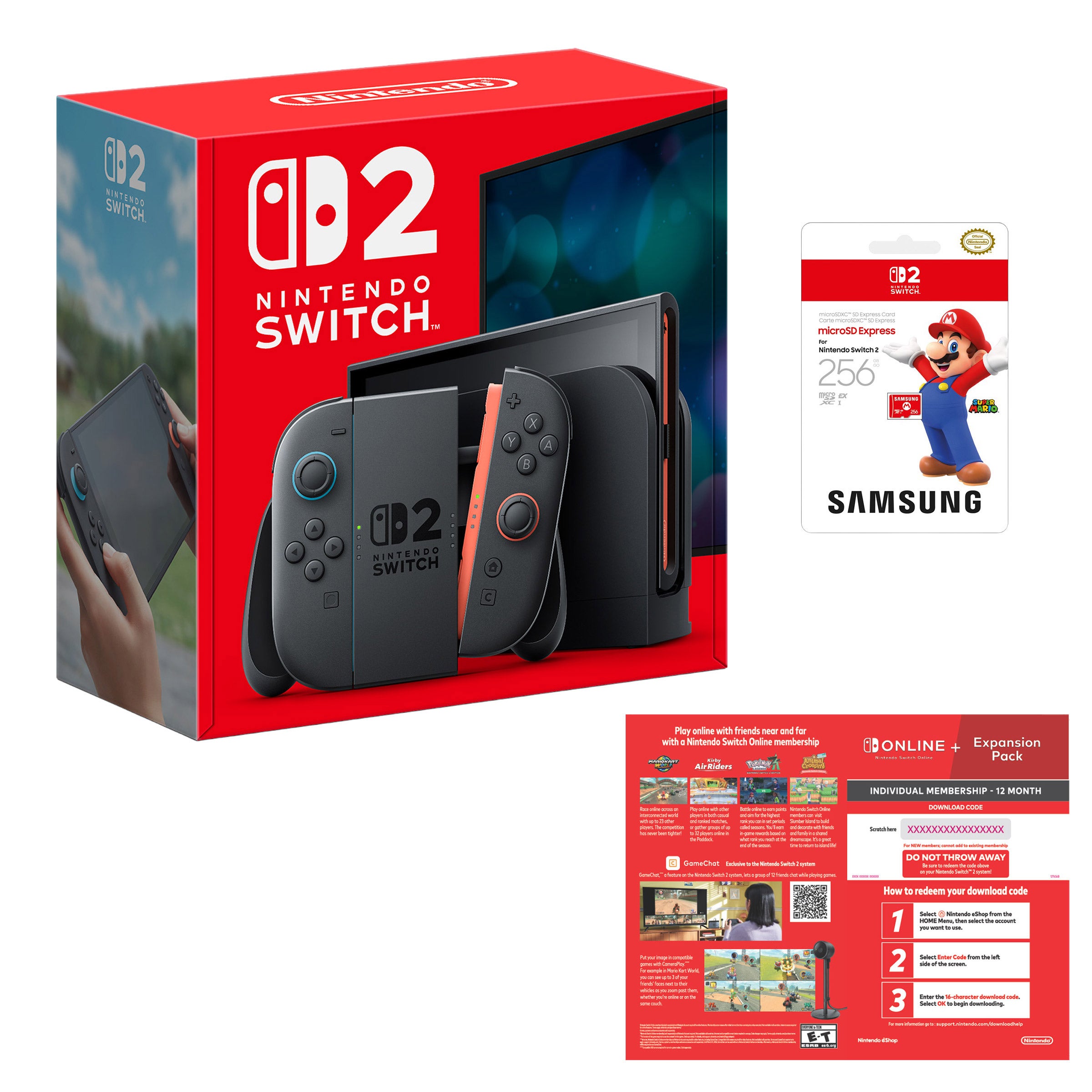 Nintendo Switch 2 + NSO + Memory Card Bundle | Costco